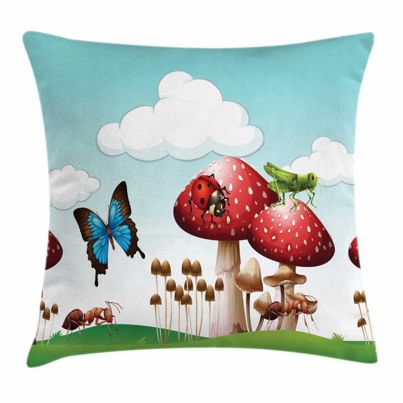 Realistic Wild Habitat Pillow Cover