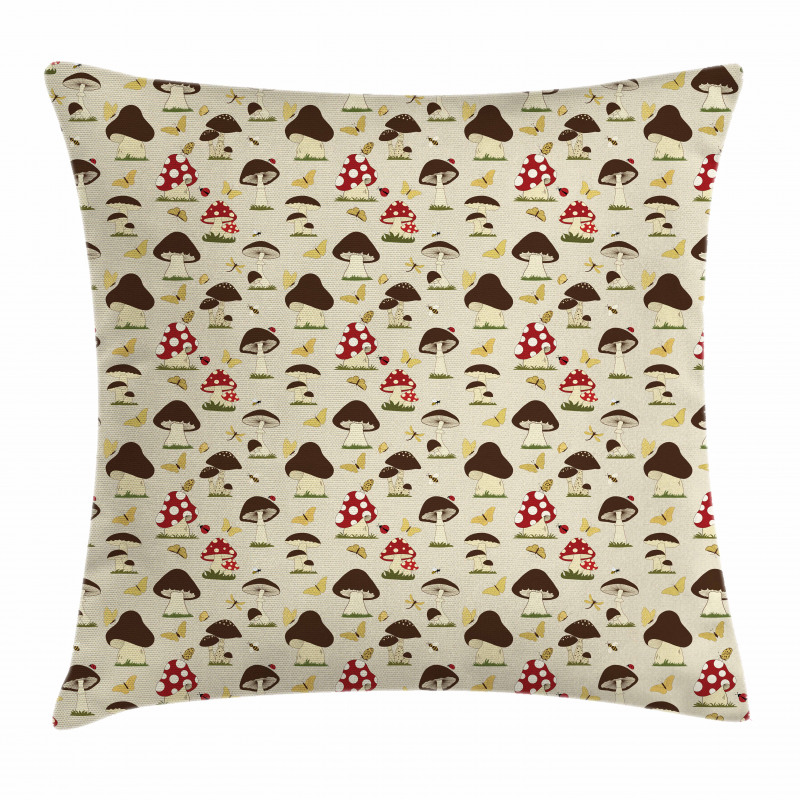 Wild Forest Bees Dots Pillow Cover