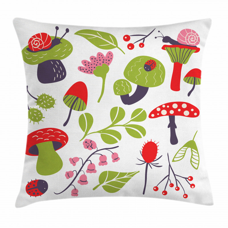 Forest Thistle Lilies Pillow Cover