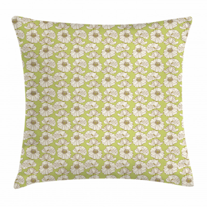 Vintage Blooming Flower Pillow Cover