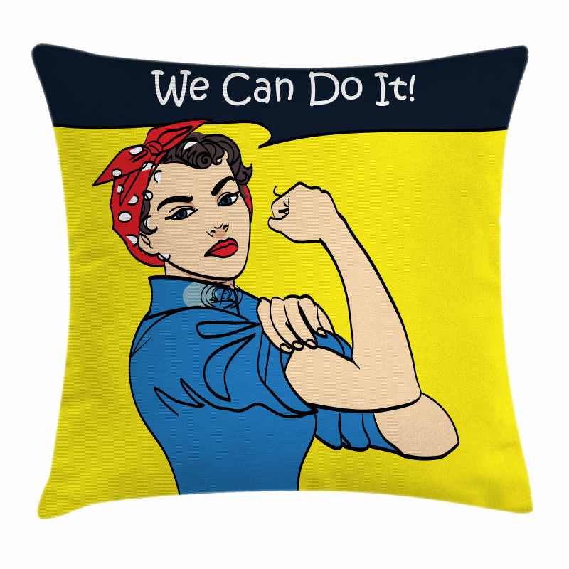 We Can Do It Woman Pillow Cover