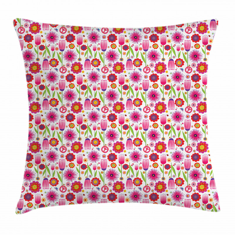 Sixties Peaces Pillow Cover