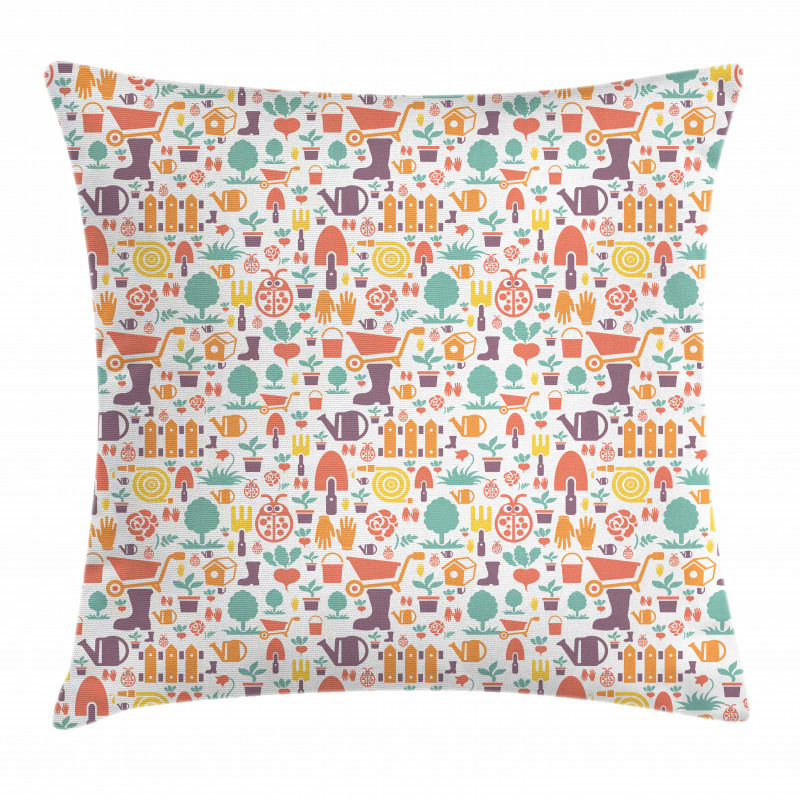 Botany Equipment Pattern Pillow Cover