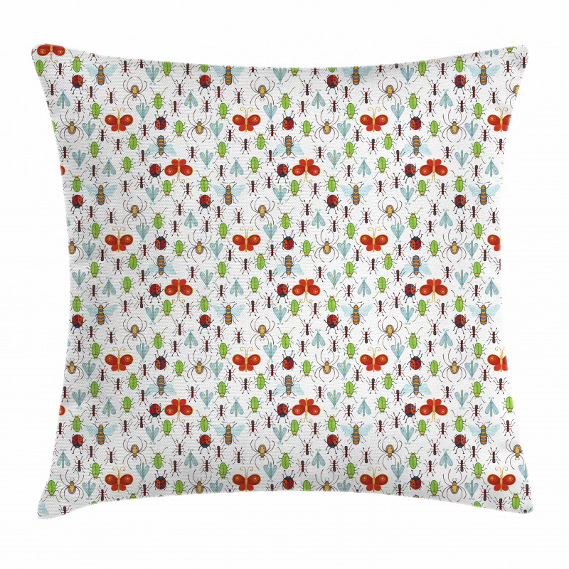 Insects Pattern Ant Bee Pillow Cover