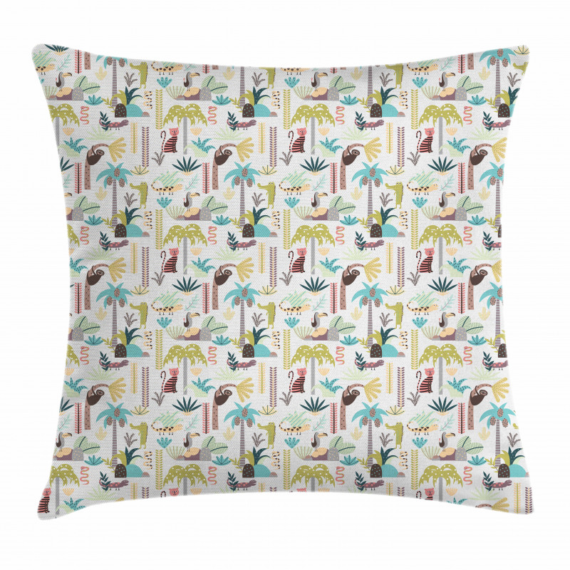 Cartoon Hawaii Trees Pillow Cover