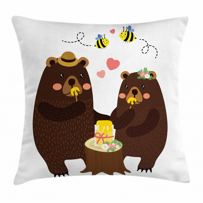 Forest Party Having Fun Pillow Cover
