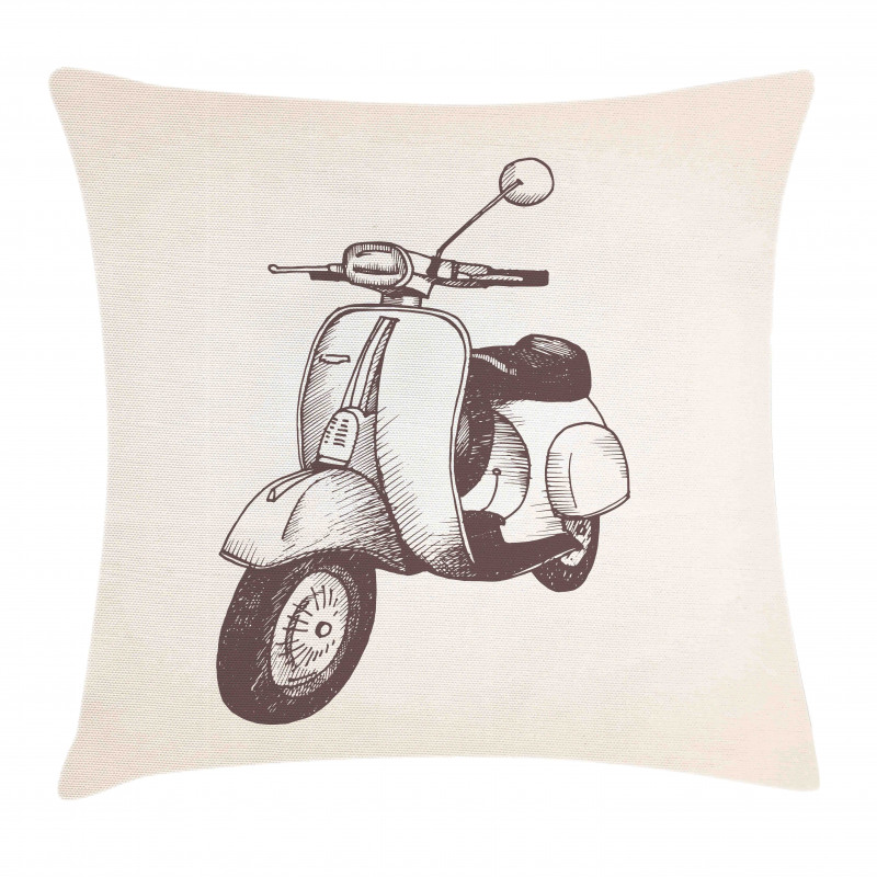 Grunge Retro Bike Pillow Cover