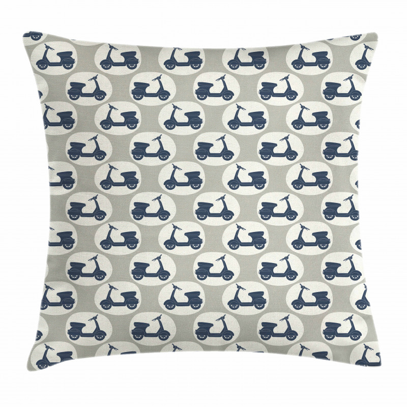 Monochrome Bikes Pillow Cover