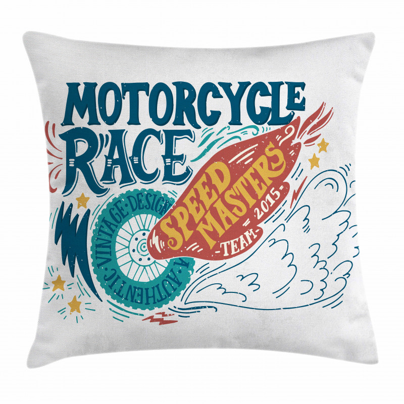 Colorful Tire Words Pillow Cover