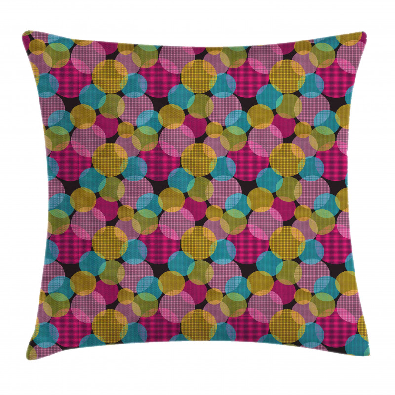 Vibrant Round Spots Pillow Cover