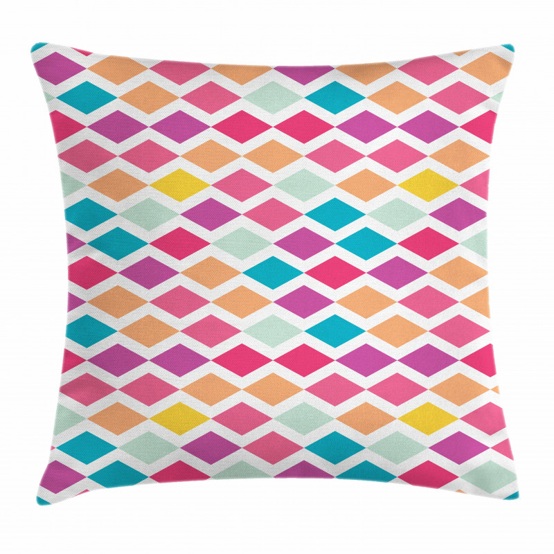 Rhombus Shapes Mosaic Pillow Cover