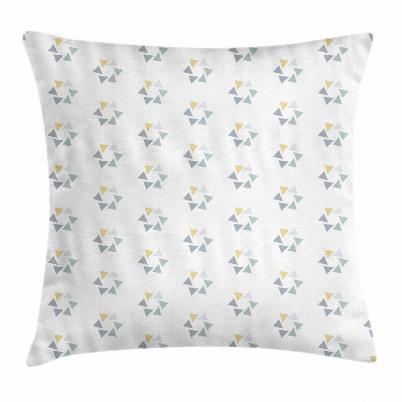 Pale Concentric Triangles Pillow Cover