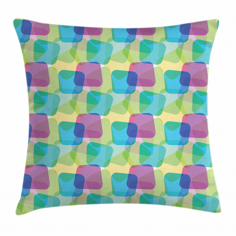 Skewed Squares Overlap Pillow Cover
