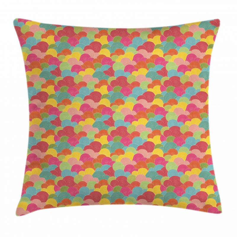 Abstract Doodle Waves Pillow Cover