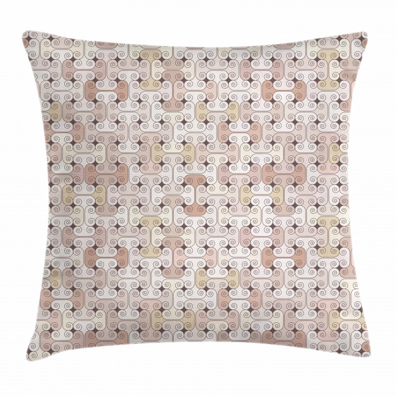 Puzzle-Like Volutes Pillow Cover