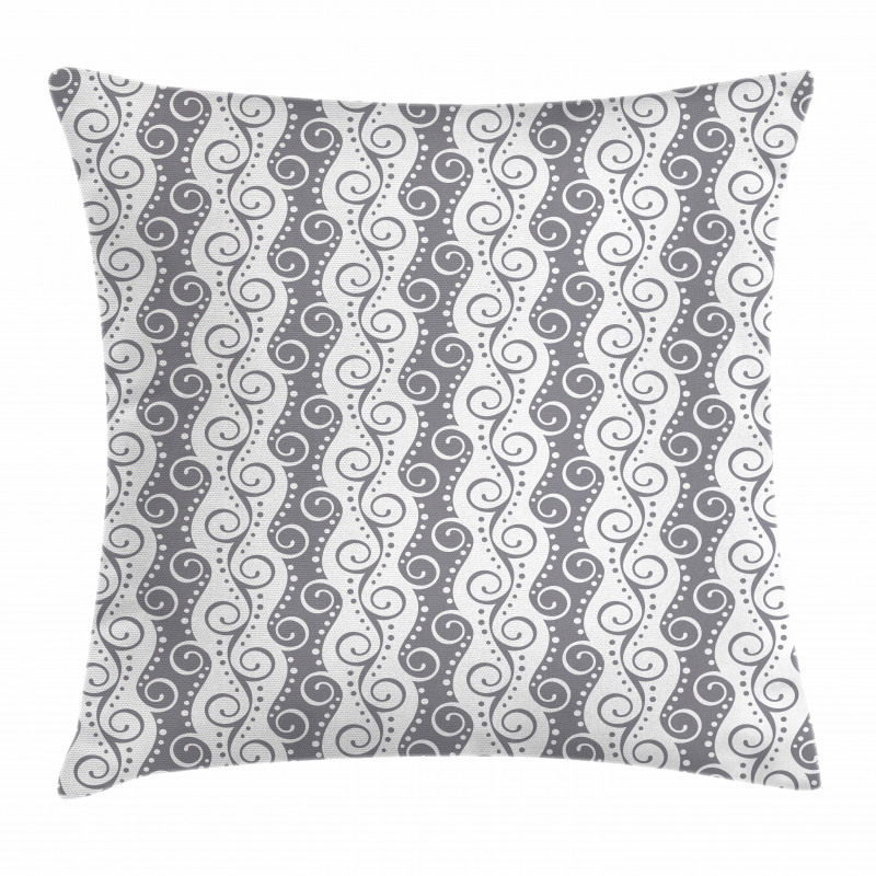 Vertical Stripes Swirls Pillow Cover