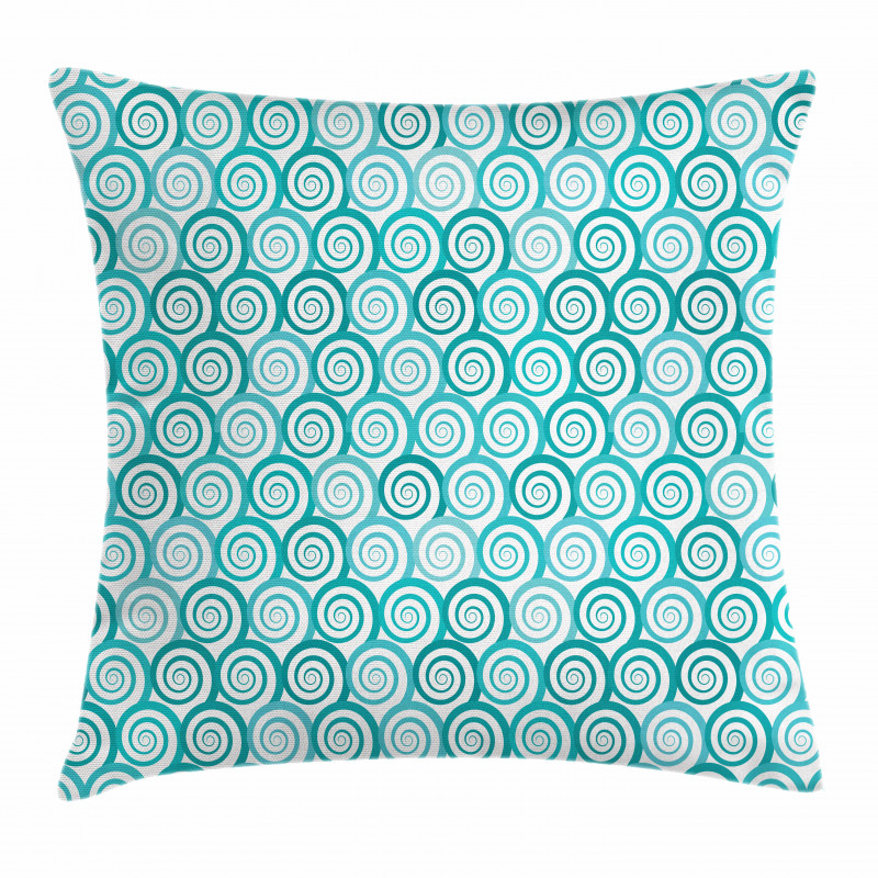 Flat Design Sea Waves Pillow Cover