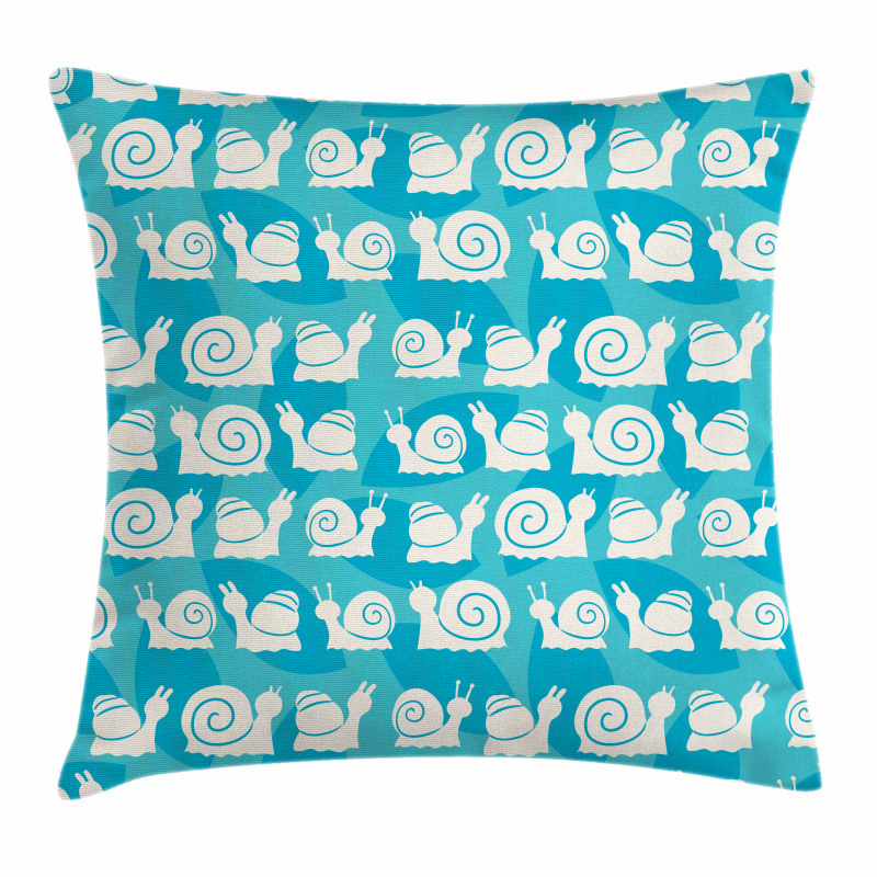Cartoon Snails Leaves Pillow Cover