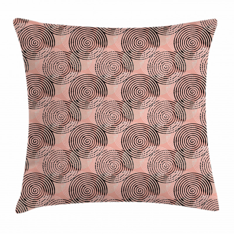 Hypnotic Vortex Brush Pillow Cover