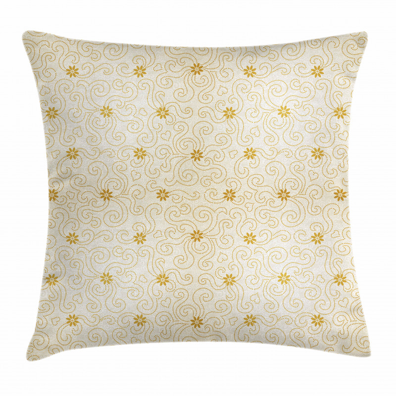 Tiny Flowers Curves Pillow Cover