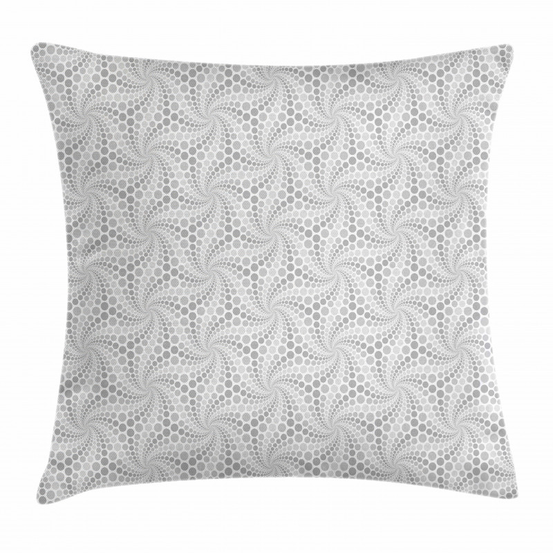 Greyscale Vortex Spots Pillow Cover