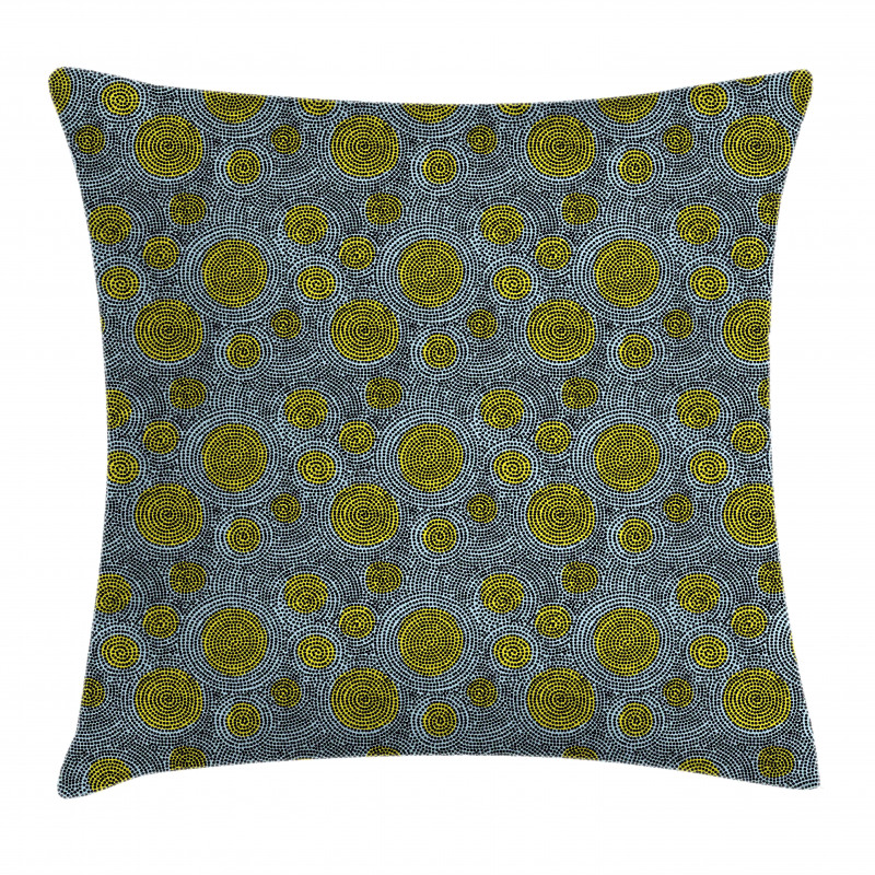Circular Movement Dot Pillow Cover