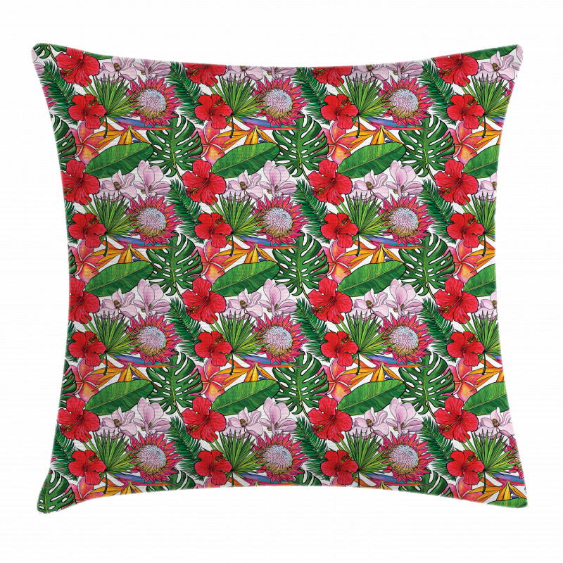 Exotic Botany Concept Pillow Cover