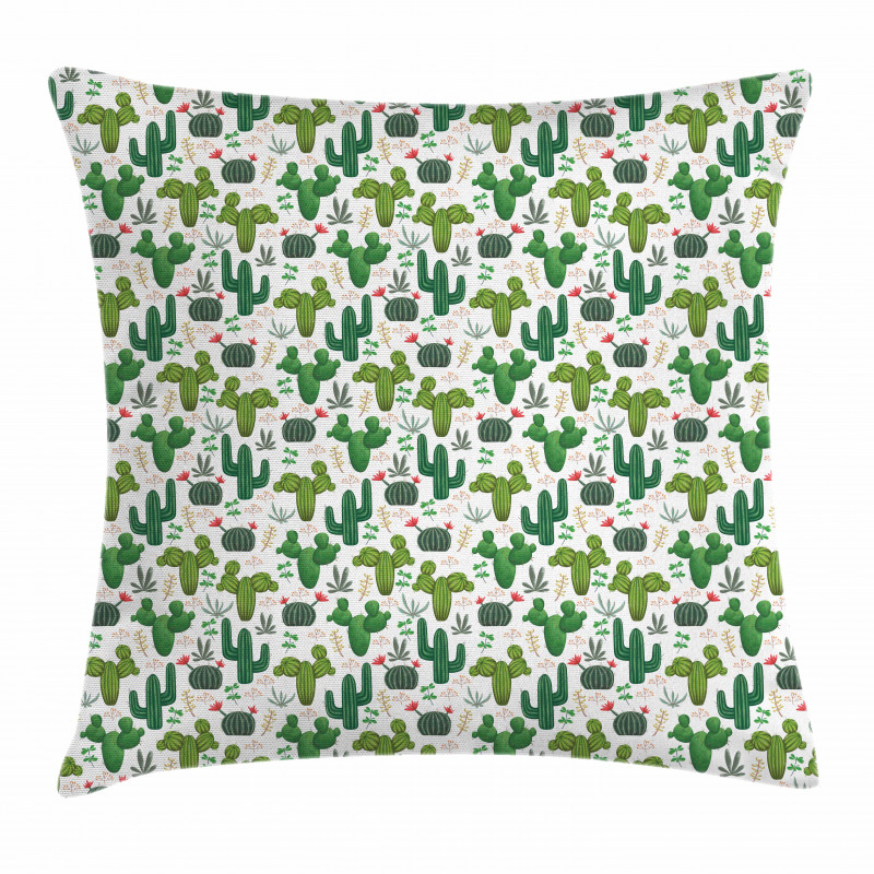 Exotic Succulent Plants Pillow Cover