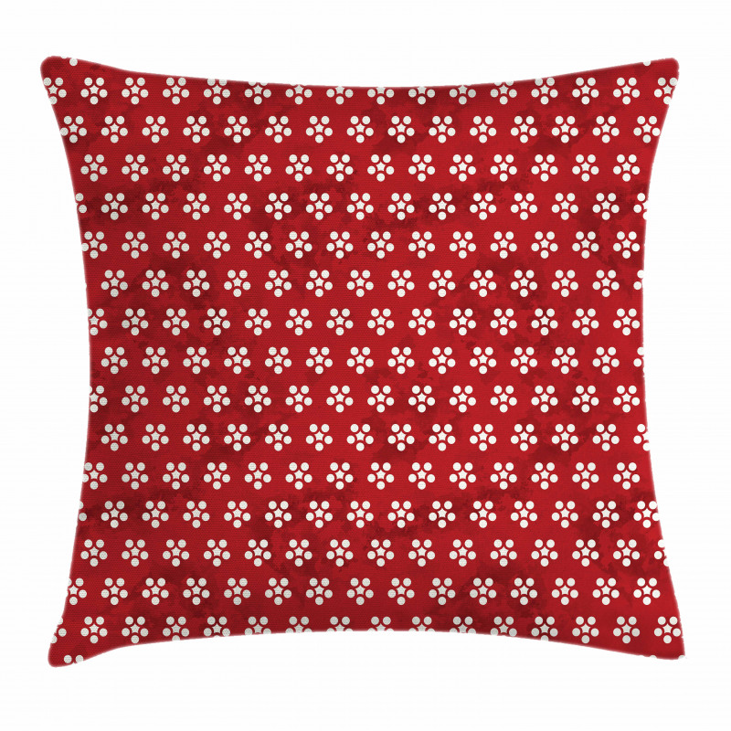 Oriental Floral Circles Pillow Cover