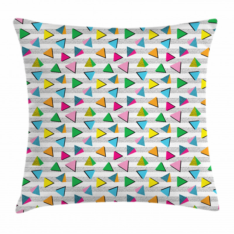 Triangles Dots Spouts Pillow Cover