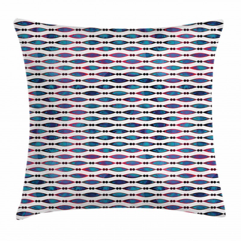 Retro Boho Oval Forms Pillow Cover