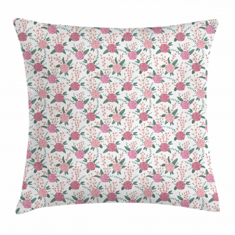 Soft Carnation Romantic Pillow Cover