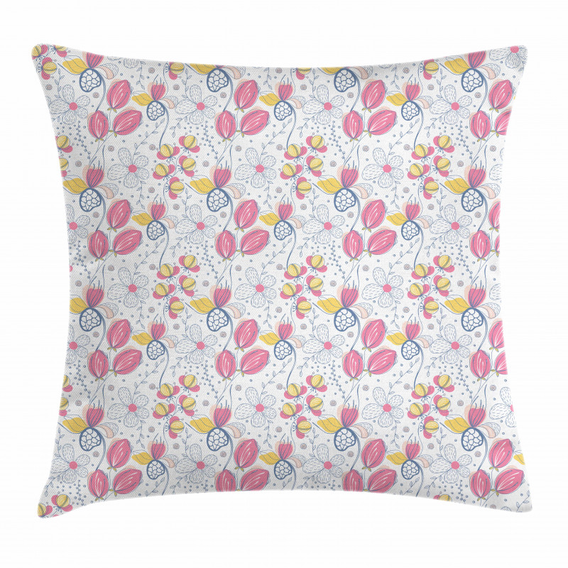 Spring Blooms Pattern Pillow Cover