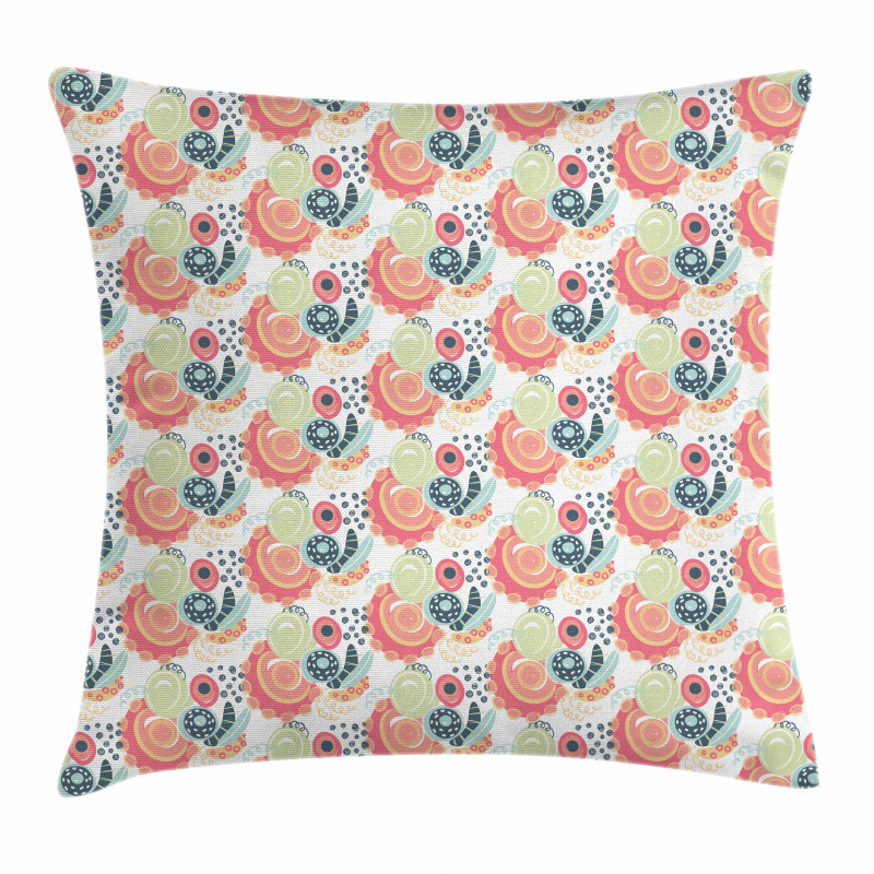 Sloppy Scribbled Dots Pillow Cover