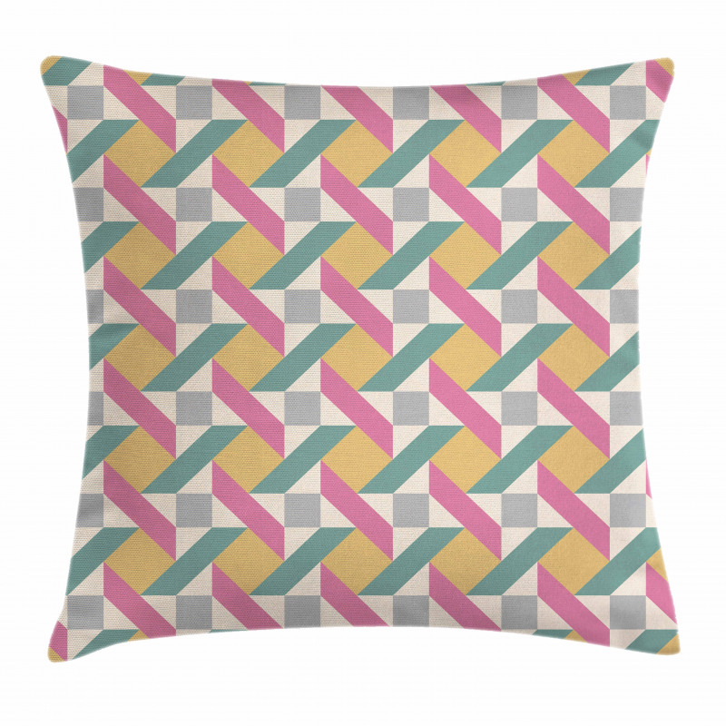 Pastel Rhombus Mosaic Pillow Cover