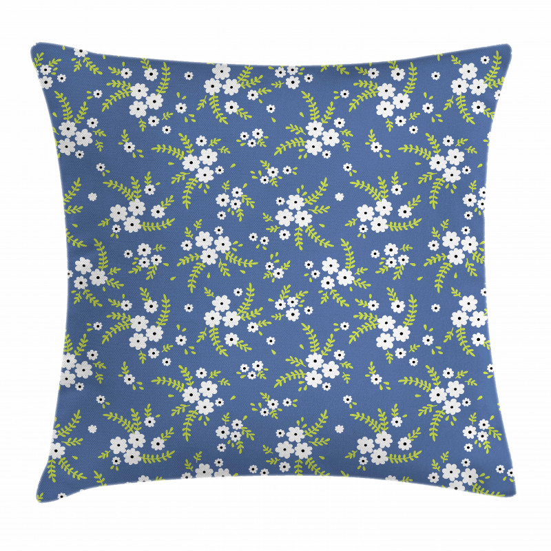 Spring Blooms Field Retro Pillow Cover