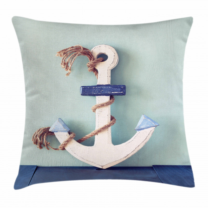 Anchor and Rope Motif Pillow Cover