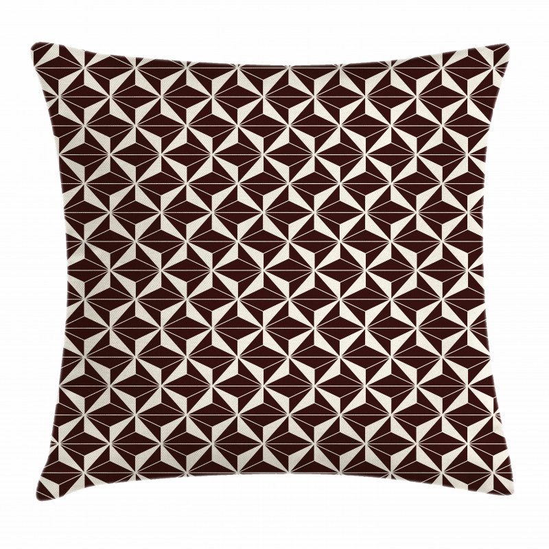 Contrast Color Triangles Pillow Cover