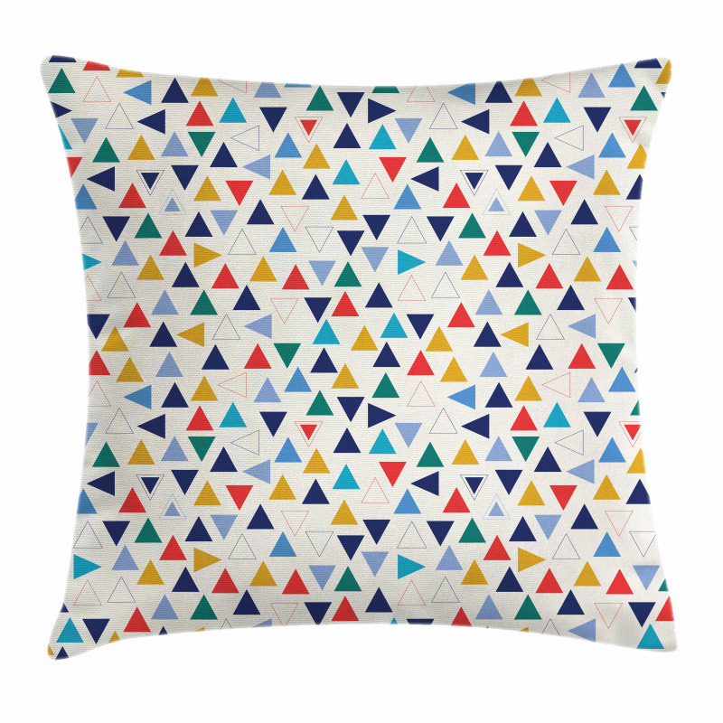 Colorful Simple Triangles Pillow Cover