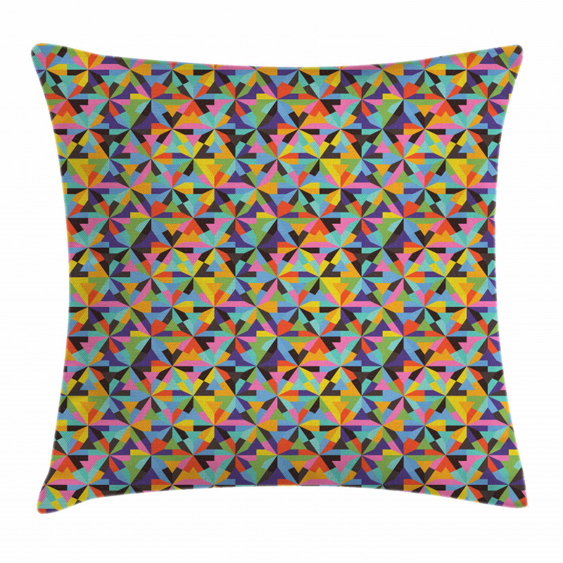 Colorful Triangle Shapes Pillow Cover