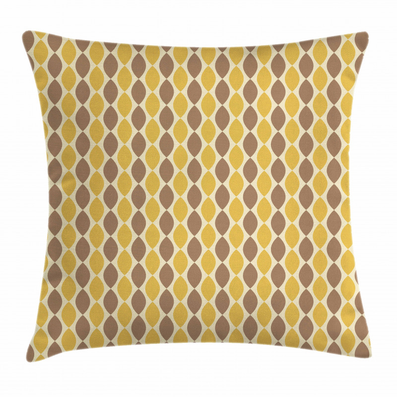 Oval Shapes Retro Colors Pillow Cover