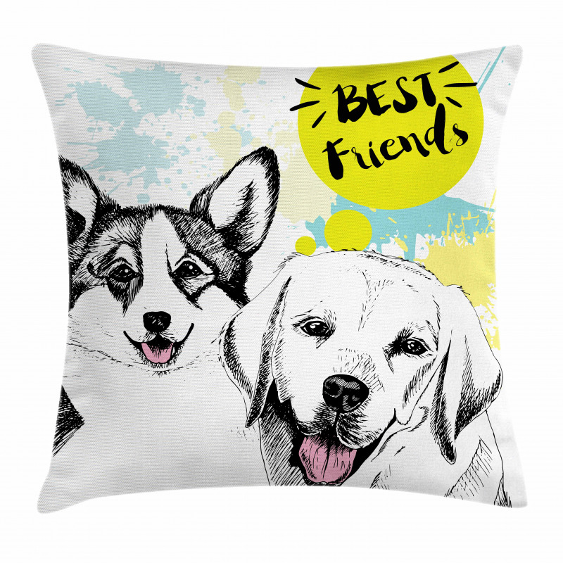 Best Friends Typography Pillow Cover