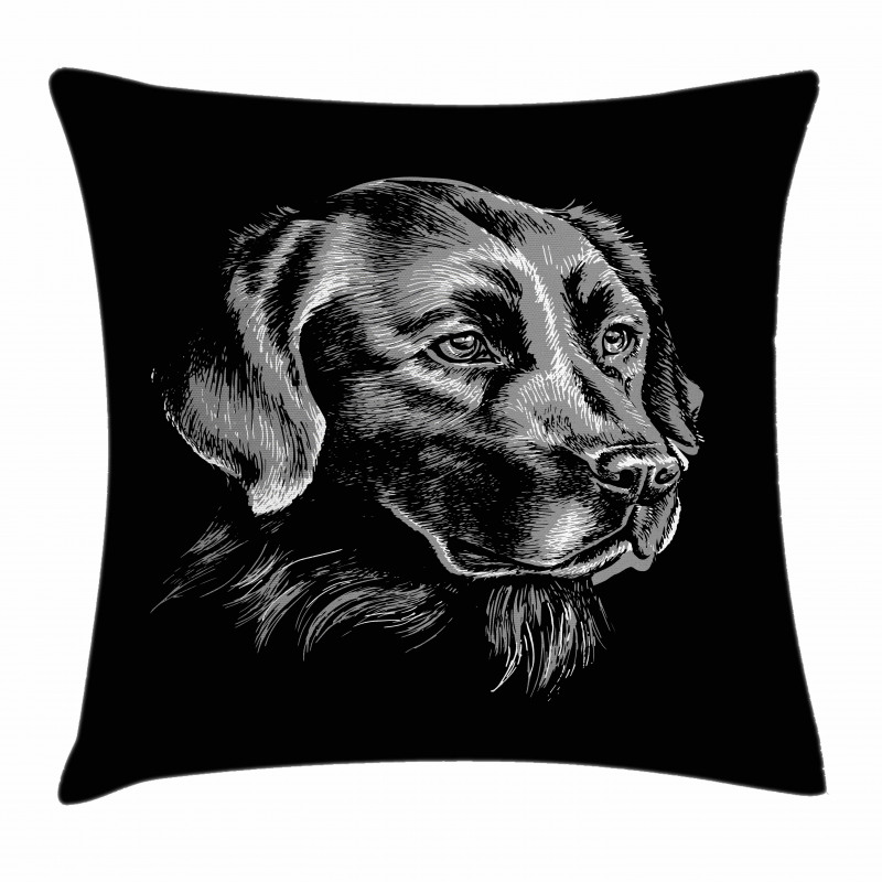 Sketch Art Retriever Puppy Pillow Cover