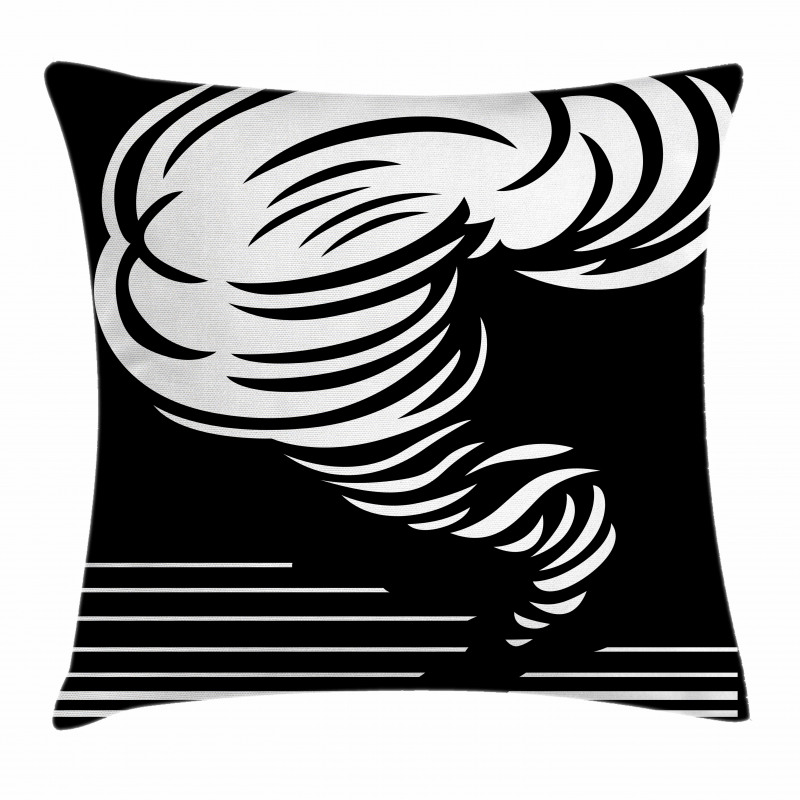 Monochrome Twister Design Pillow Cover