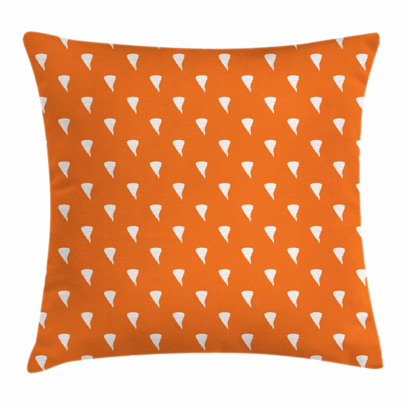 Whirlwind Pattern on Orange Pillow Cover