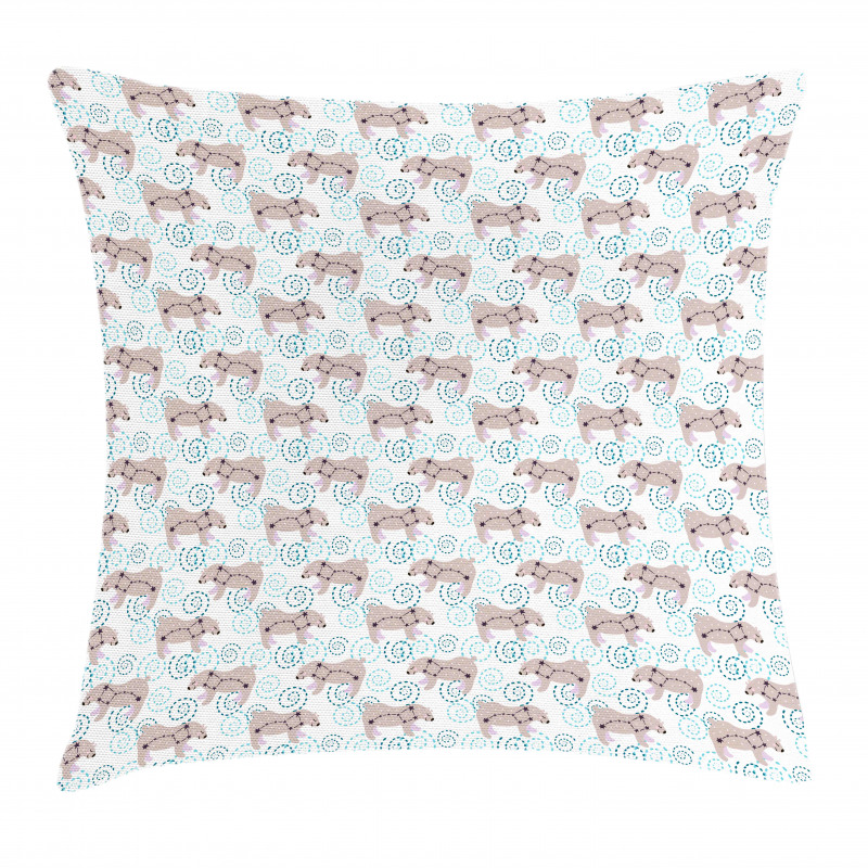 Polar Bear Constellations Pillow Cover