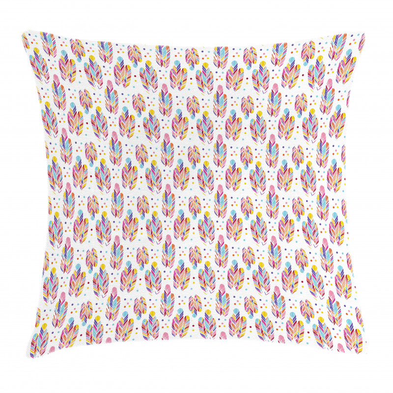 Colorful Pastel Plumage Pillow Cover