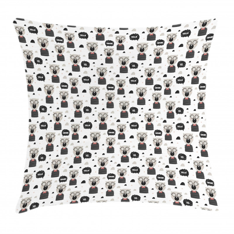 Hello Howdy Comic Animals Pillow Cover