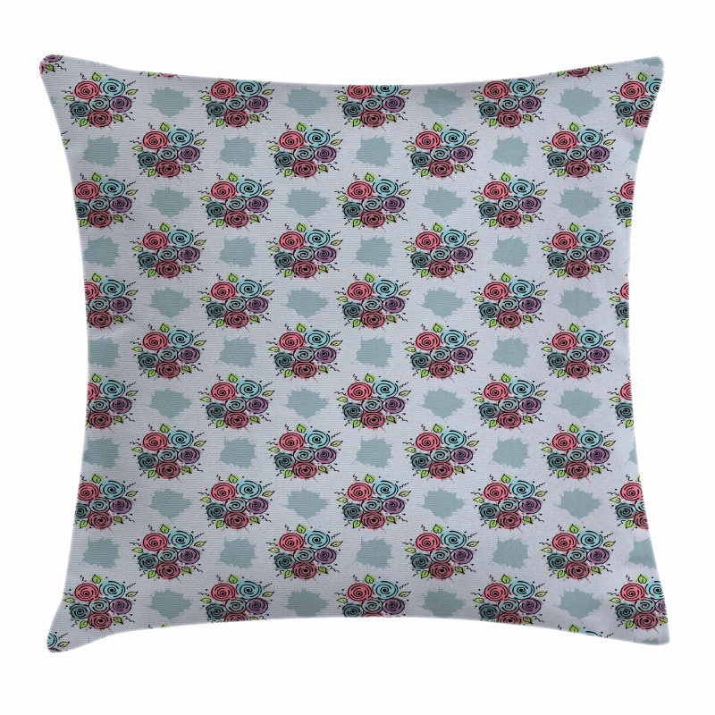 Abstract Bouquet of Flowers Pillow Cover