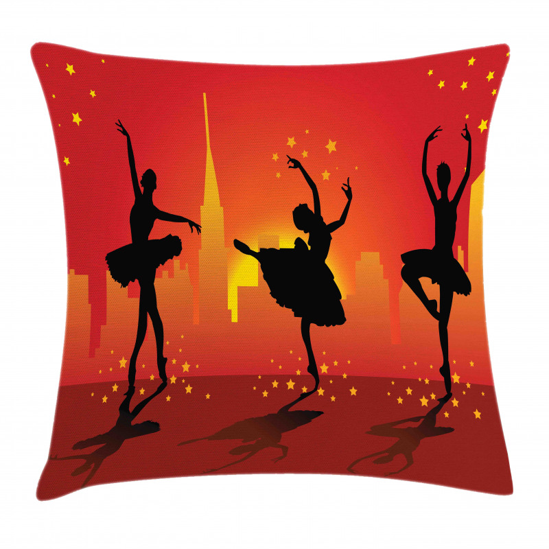 Dancers with Stars Cityscape Pillow Cover